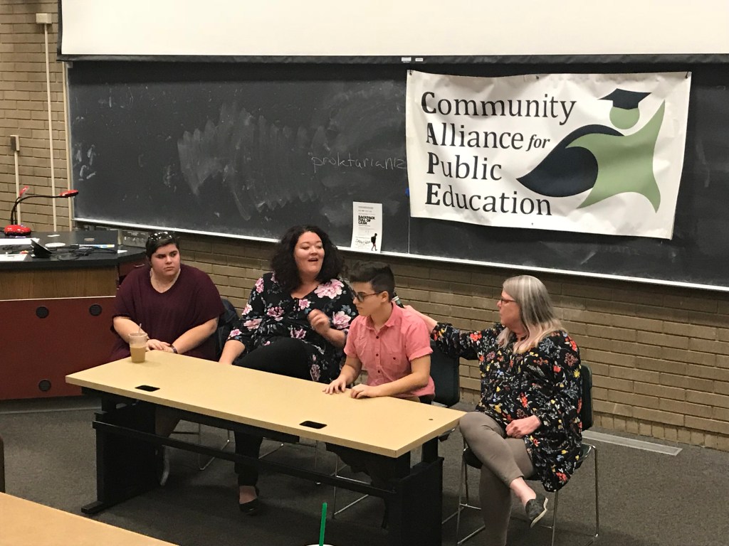 Panelists include teachers, undergraduate students, and teacher educators